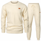 Men's Casual Knitwear Set Autumn Winter Crew Neck Jacquard Knit Sweater Suit