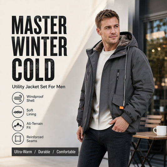 Men's Plush-Lined Hooded Parka Jacket🔥𝙁𝙧𝙚𝙚 𝙎𝙝𝙞𝙥𝙥𝙞𝙣𝙜