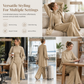 Women Casual Fall Winter 3-Piece Knit Set Sleeveless Vest Cardigan Sweater and Pants Outfit🔥𝙁𝙧𝙚𝙚 𝙎𝙝𝙞𝙥𝙥𝙞𝙣𝙜
