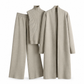Women Casual Fall Winter 3-Piece Knit Set Sleeveless Vest Cardigan Sweater and Pants Outfit🔥𝙁𝙧𝙚𝙚 𝙎𝙝𝙞𝙥𝙥𝙞𝙣𝙜