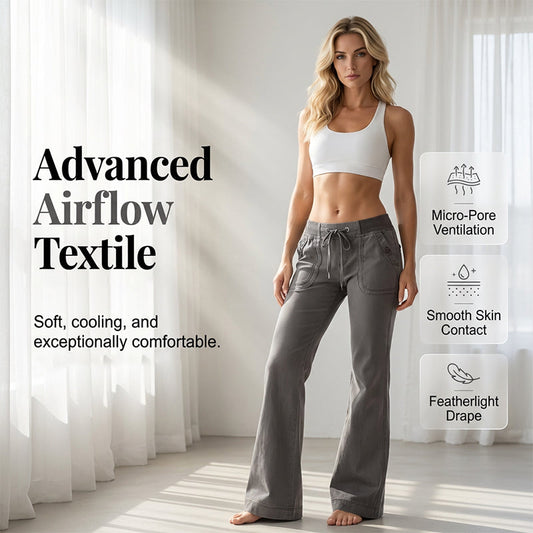 Low-Waist Flare Pants with Drawstring🔥𝙁𝙧𝙚𝙚 𝙎𝙝𝙞𝙥𝙥𝙞𝙣𝙜