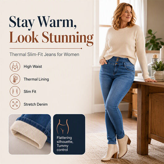 Women's High-Waisted Warm-Lined Skinny Jeans🔥𝙁𝙧𝙚𝙚 𝙎𝙝𝙞𝙥𝙥𝙞𝙣𝙜