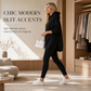 Womens Casual Sports Split Hem Hooded Sweatshirt and Sweatpants Tracksuit Set