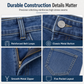 Men's Stretch Slim Fit Jeans Casual Mid Rise Denim Pants