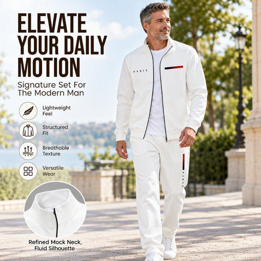 Men's Casual Printed Zipper Jacket & Pants Set🔥𝙁𝙧𝙚𝙚 𝙎𝙝𝙞𝙥𝙥𝙞𝙣𝙜