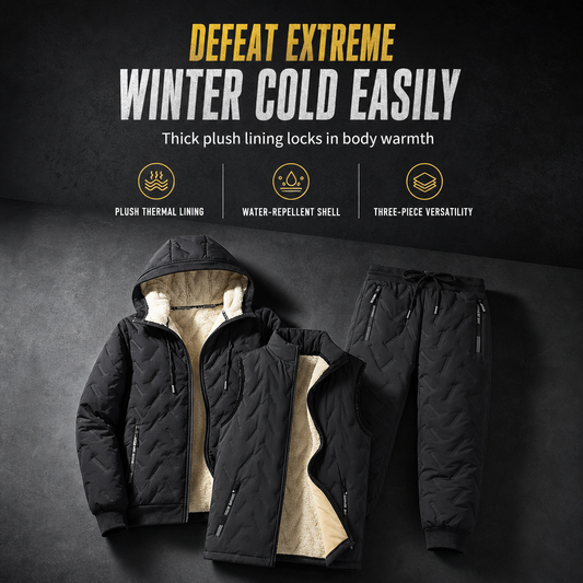 Men's Winter Hooded Padded Jacket and Pants Set🔥𝙁𝙧𝙚𝙚 𝙎𝙝𝙞𝙥𝙥𝙞𝙣𝙜