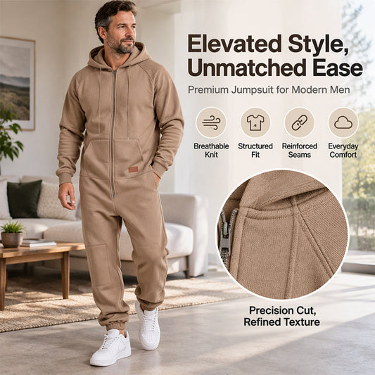 Men's Casual Cozy Thermal Hooded Jumpsuit🔥𝙁𝙧𝙚𝙚 𝙎𝙝𝙞𝙥𝙥𝙞𝙣𝙜