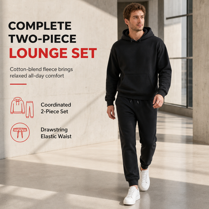 Men Loose Fit Letter Print Pullover Hoodie and Long Pants Tracksuit Set🔥𝙁𝙧𝙚𝙚 𝙎𝙝𝙞𝙥𝙥𝙞𝙣𝙜