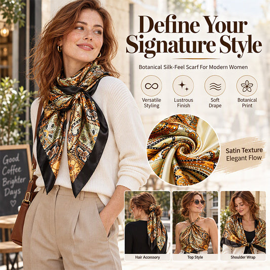 Women's Large Satin Square Scarf
