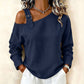 Women's Long Sleeve Asymmetric Off-Shoulder Top