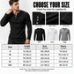 Men's Casual Slim Fit Ribbed Henley T-Shirt