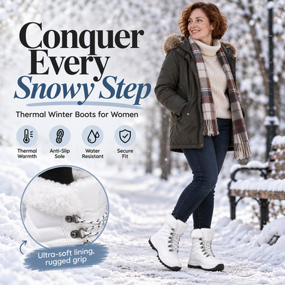 Women's Cozy Lace-Up Snow Boots🥠𝙁𝙧𝙚𝙚 𝙎𝙝𝙞𝙥𝙥𝙞𝙣𝙜
