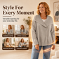 Women's Chic Asymmetrical Zip Up Sweater Jacket