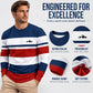 Men's Striped Crewneck Long Sleeve Top
