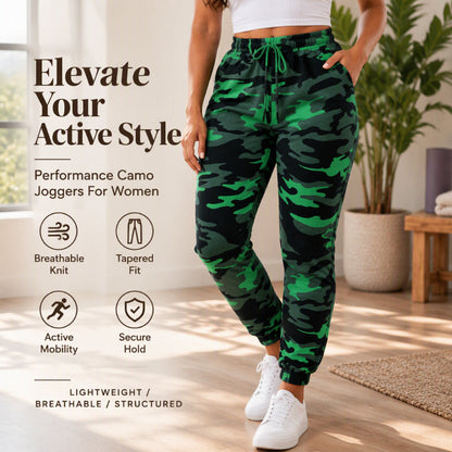 Women's Casual Camouflage Cargo Joggers