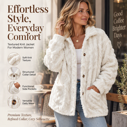 Women's Casual Plush Button-Down Jacket⚡𝙁𝙧𝙚𝙚 𝙎𝙝𝙞𝙥𝙥𝙞𝙣𝙜