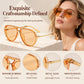 Women's Retro Double-Bridge Aviator Sunglasses