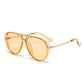 Women's Retro Double-Bridge Aviator Sunglasses