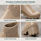 Women's Casual Low Heel Boots Square Toe Chunky Heel Sock Ankle Boots