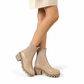 Women's Casual Low Heel Boots Square Toe Chunky Heel Sock Ankle Boots