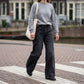 Women's High-Waisted Wide-Leg Jeans