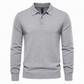 Men's Solid Color Long Sleeve Knit Shirt Pullover Sweater