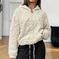 Women's Diamond Jacquard Plush Hooded Sweatshirt🔥𝙁𝙧𝙚𝙚 𝙎𝙝𝙞𝙥𝙥𝙞𝙣𝙜