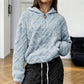 Women's Diamond Jacquard Plush Hooded Sweatshirt🔥𝙁𝙧𝙚𝙚 𝙎𝙝𝙞𝙥𝙥𝙞𝙣𝙜