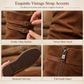 Womens Retro Suede Slouchy Knee High Boots Comfortable Flat Double Buckle Tall Boots