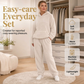 Soft Teddy Loungewear Set with Hood and Relaxed Pants
