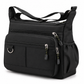 Men's Large Capacity Crossbody Bag Durable Multi Pocket Business Casual Shoulder Bag