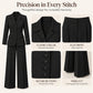 Women's Elegant Slim-Waist Blazer and Wide-Leg Pants Set🔥𝙁𝙧𝙚𝙚 𝙎𝙝𝙞𝙥𝙥𝙞𝙣𝙜
