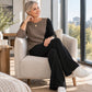 Women's Casual Color Block Ribbed Knit 2-Piece Set⛰️𝙁𝙧𝙚𝙚 𝙎𝙝𝙞𝙥𝙥𝙞𝙣𝙜