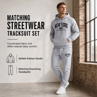 Men's Graphic Hoodie and Sweatpants Set⛰️𝙁𝙧𝙚𝙚 𝙎𝙝𝙞𝙥𝙥𝙞𝙣𝙜