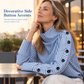 Women's Plus Size Long Sleeve Stand Collar Button Down Shirt for Casual Resort Wear