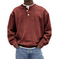 Men's Casual Corduroy Long Sleeve Henley Top