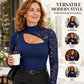 Women's Chic Asymmetrical Cutout Lace Top