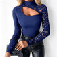 Women's Chic Asymmetrical Cutout Lace Top