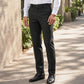 Men's Slim-Fit Mid-Rise Suit Pants