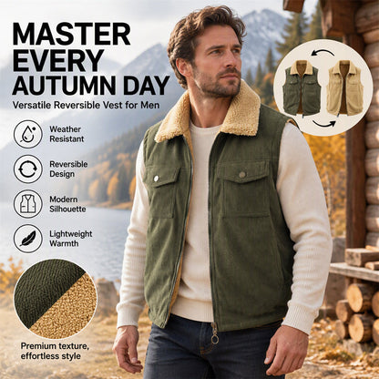 Unisex Reversible Corduroy Warm Vest🌲𝙁𝙧𝙚𝙚 𝙎𝙝𝙞𝙥𝙥𝙞𝙣𝙜