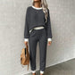 Women's Casual Waffle Knit 2-Piece Set