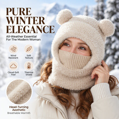 3-in-1 Winter Bear Hat with Scarf & Mask