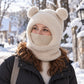 3-in-1 Winter Bear Hat with Scarf & Mask