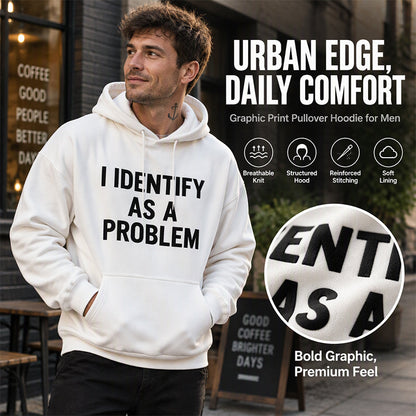 Men's Humorous Graphic Hooded Sweatshirt